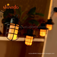 Outdoor 10 Lantern Bulb Firefly String Solar Light For Garden